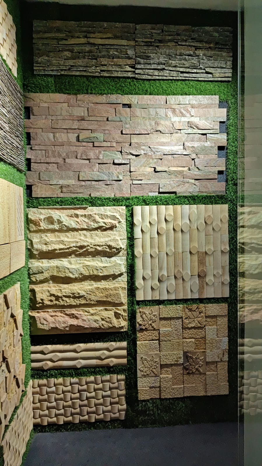 Natural stone wall cladding samples